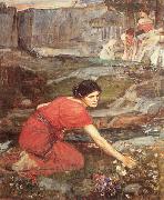 John William Waterhouse Maidens picking Flowers by a Stream France oil painting artist